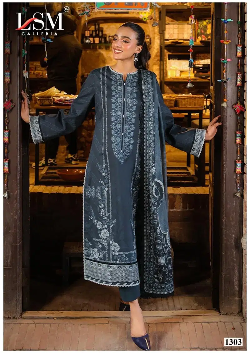 Parian Dream Vol 13 By Lsm Lawn Cotton Pakistani Dress Material Orders In India